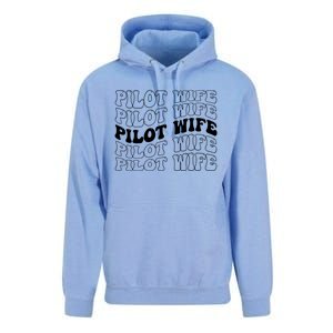 Groovy Pilot Wife Of A Pilot Wife Airplane Pilot Wife Funny Gift Unisex Surf Hoodie