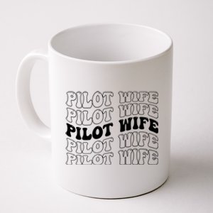 Groovy Pilot Wife Of A Pilot Wife Airplane Pilot Wife Funny Gift Coffee Mug