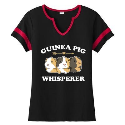 Guinea Pig Whisperer Ladies Halftime Notch Neck Tee