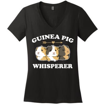 Guinea Pig Whisperer Women's V-Neck T-Shirt
