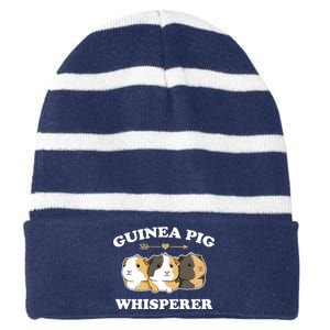 Guinea Pig Whisperer Striped Beanie with Solid Band