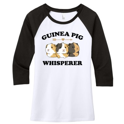 Guinea Pig Whisperer Women's Tri-Blend 3/4-Sleeve Raglan Shirt