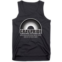 Gray Pride WeRe Here WeRe Old And Get Off Our Lawn Tank Top