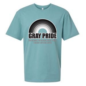 Gray Pride WeRe Here WeRe Old And Get Off Our Lawn Sueded Cloud Jersey T-Shirt