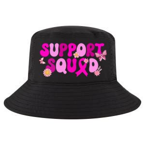 Groovy Pink Warrior Breast Cancer Awareness Support Squad Gift Cool Comfort Performance Bucket Hat