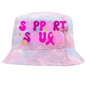 Groovy Pink Warrior Breast Cancer Awareness Support Squad Gift Tie-Dyed Bucket Hat