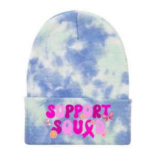 Groovy Pink Warrior Breast Cancer Awareness Support Squad Gift Tie Dye 12in Knit Beanie