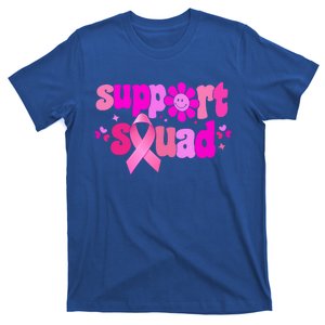 Groovy Pink Warrior Breast Cancer Awareness Support Squad Gift T-Shirt