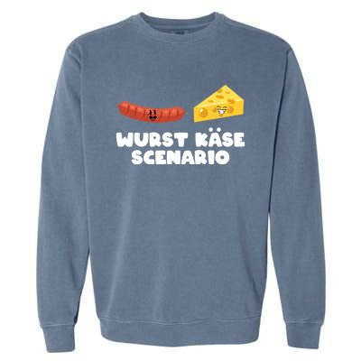 Ger Pun Wurst KäSe Scenario Sausage Cheese Funny Dad Joke Gift Garment-Dyed Sweatshirt