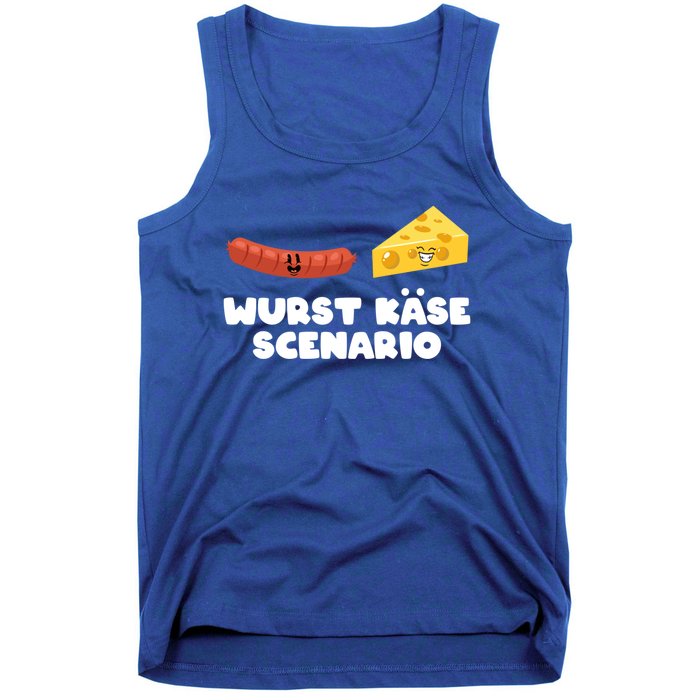 Ger Pun Wurst KäSe Scenario Sausage Cheese Funny Dad Joke Gift Tank Top