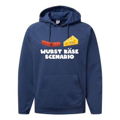 Ger Pun Wurst KäSe Scenario Sausage Cheese Funny Dad Joke Gift Performance Fleece Hoodie