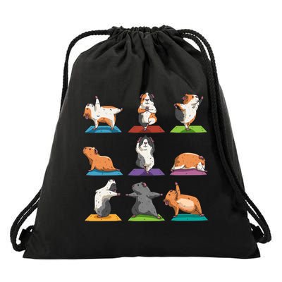 Guinea Pig Yoga Position Workout Gift Drawstring Bag