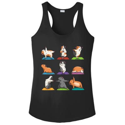 Guinea Pig Yoga Position Workout Gift Ladies PosiCharge Competitor Racerback Tank