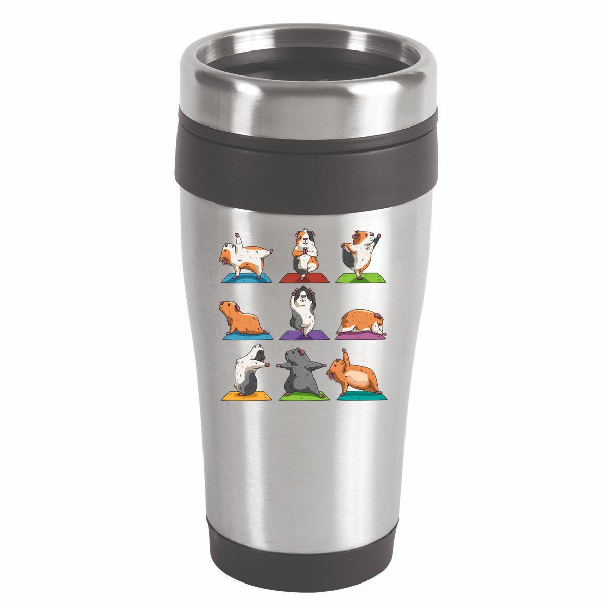 Guinea Pig Yoga Position Workout Gift 16oz Travel Tumbler