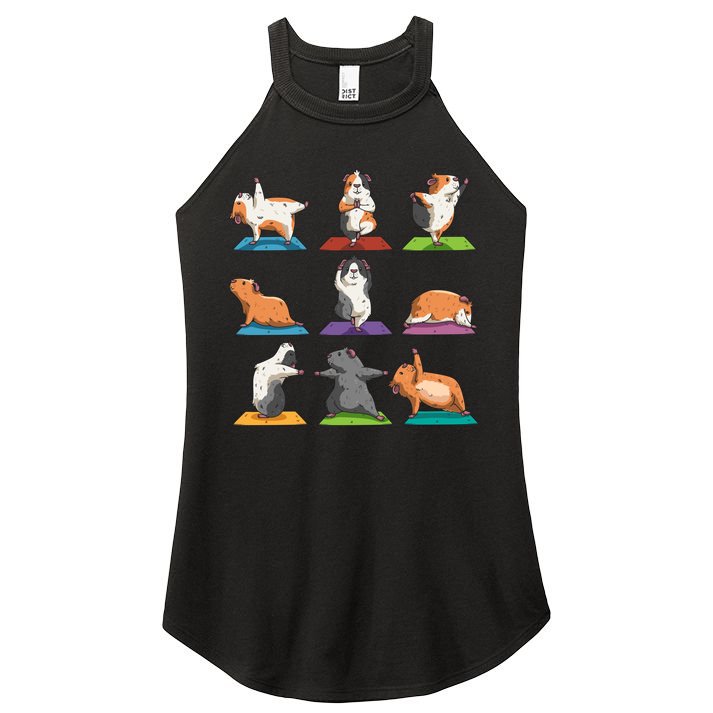 Guinea Pig Yoga Position Workout Gift Women's Perfect Tri Rocker Tank