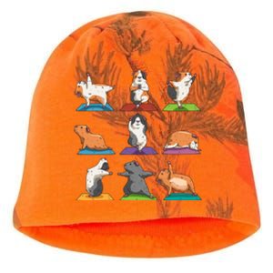 Guinea Pig Yoga Position Workout Gift Kati - Camo Knit Beanie