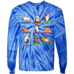 Guinea Pig Yoga Position Workout Gift Tie-Dye Long Sleeve Shirt