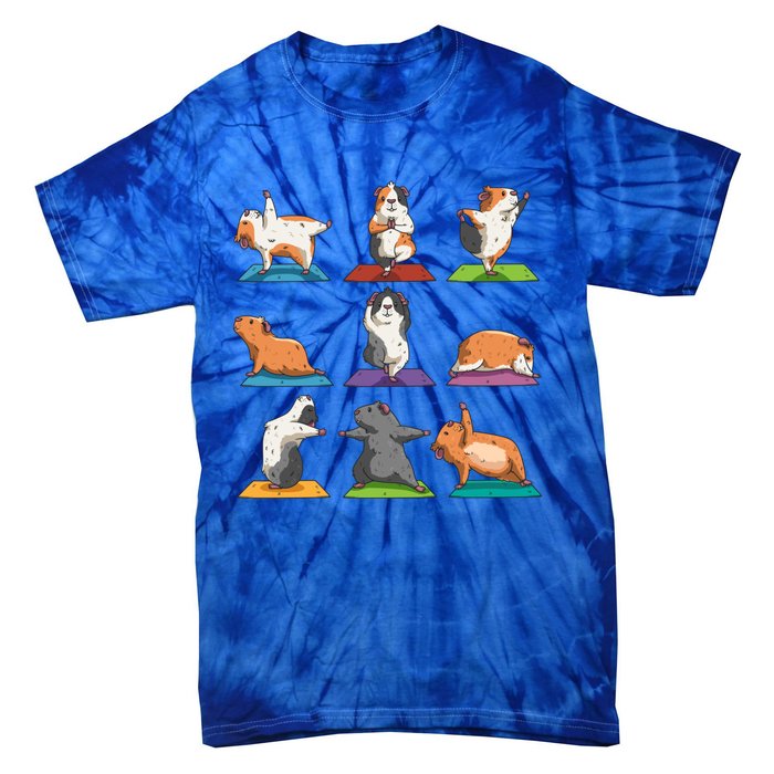 Guinea Pig Yoga Position Workout Gift Tie-Dye T-Shirt