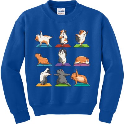 Guinea Pig Yoga Position Workout Gift Kids Sweatshirt