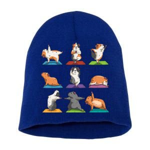 Guinea Pig Yoga Position Workout Gift Short Acrylic Beanie