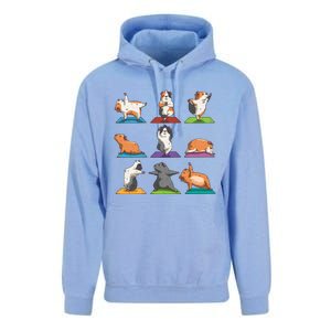 Guinea Pig Yoga Position Workout Gift Unisex Surf Hoodie