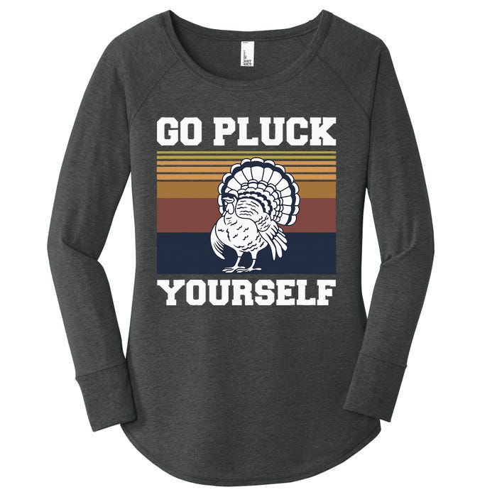 Go Pluck Yourself Pun For A Turkey Cook Lover Women's Perfect Tri Tunic Long Sleeve Shirt