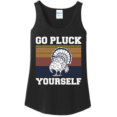 Go Pluck Yourself Pun For A Turkey Cook Lover Ladies Essential Tank