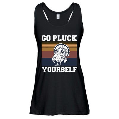 Go Pluck Yourself Pun For A Turkey Cook Lover Ladies Essential Flowy Tank