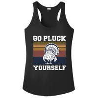 Go Pluck Yourself Pun For A Turkey Cook Lover Ladies PosiCharge Competitor Racerback Tank