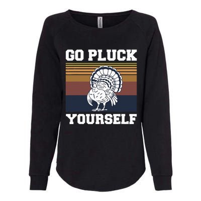 Go Pluck Yourself Pun For A Turkey Cook Lover Womens California Wash Sweatshirt