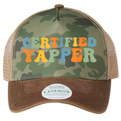 Groovy Professional Yapper Funny Joke For Certified Yapper Legacy Tie Dye Trucker Hat