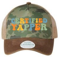 Groovy Professional Yapper Funny Joke For Certified Yapper Legacy Tie Dye Trucker Hat