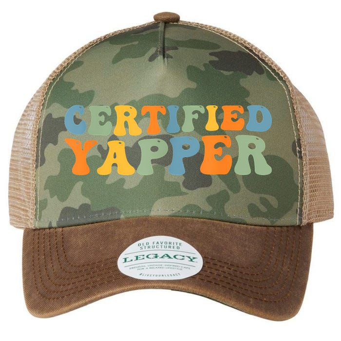Groovy Professional Yapper Funny Joke For Certified Yapper Legacy Tie Dye Trucker Hat