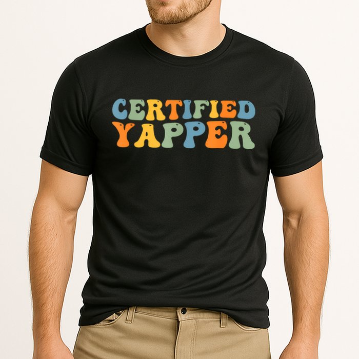 Groovy Professional Yapper Funny Joke For Certified Yapper Performance Shirt