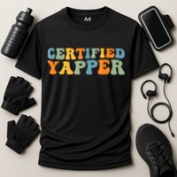 Groovy Professional Yapper Funny Joke For Certified Yapper Performance Shirt