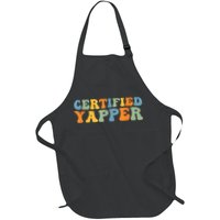 Groovy Professional Yapper Funny Joke For Certified Yapper Apron
