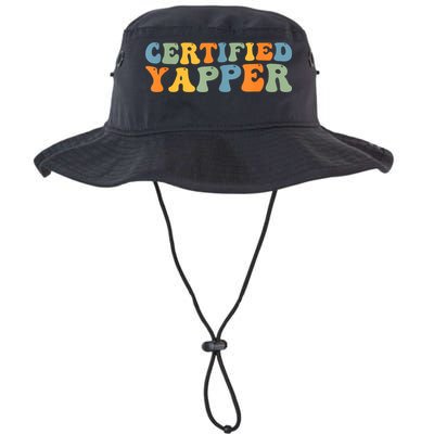 Groovy Professional Yapper Funny Joke For Certified Yapper Bucket Hat