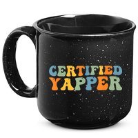 Groovy Professional Yapper Funny Joke For Certified Yapper 15oz Campfire Ceramic Mug