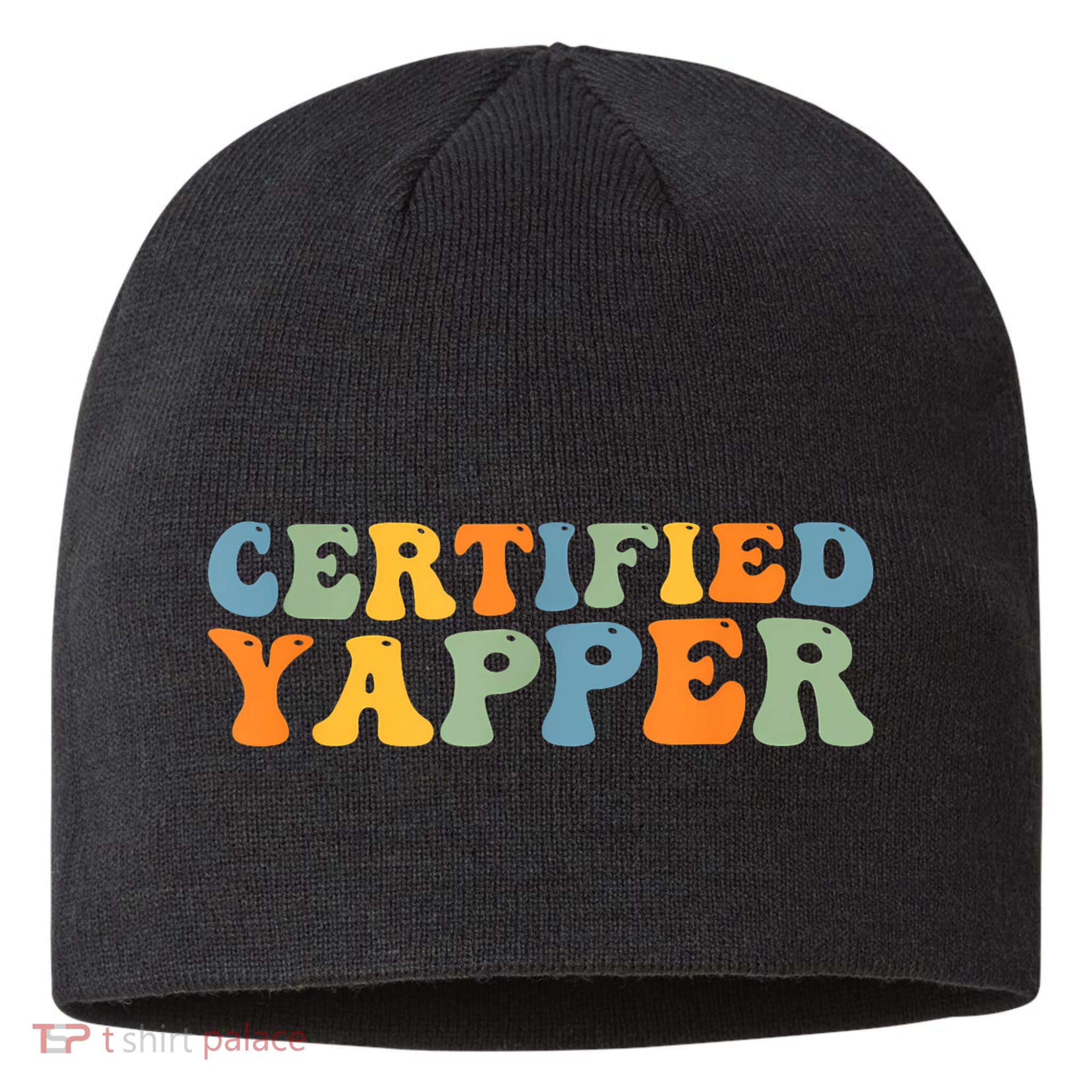 Groovy Professional Yapper Funny Joke For Certified Yapper Sustainable Beanie