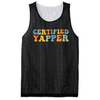 Groovy Professional Yapper Funny Joke For Certified Yapper Mesh Reversible Basketball Jersey Tank