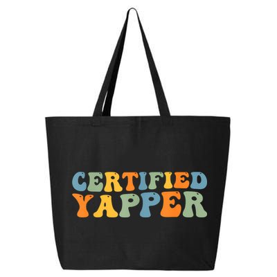 Groovy Professional Yapper Funny Joke For Certified Yapper 25L Jumbo Tote
