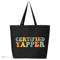 Groovy Professional Yapper Funny Joke For Certified Yapper 25L Jumbo Tote