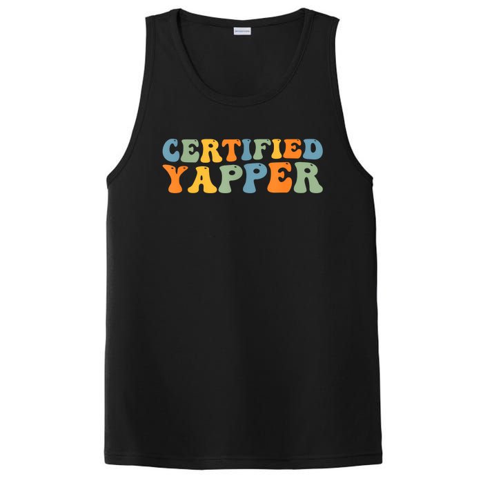 Groovy Professional Yapper Funny Joke For Certified Yapper PosiCharge Competitor Tank