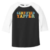 Groovy Professional Yapper Funny Joke For Certified Yapper Toddler Fine Jersey T-Shirt