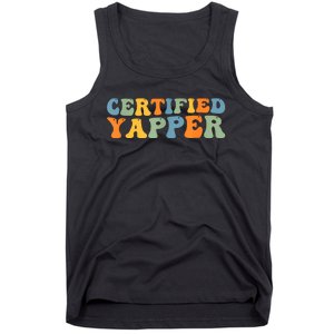 Groovy Professional Yapper Funny Joke For Certified Yapper Tank Top