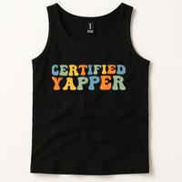 Groovy Professional Yapper Funny Joke For Certified Yapper Tank Top
