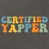 Groovy Professional Yapper Funny Joke For Certified Yapper Cotton Canvas Backpack