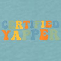 Groovy Professional Yapper Funny Joke For Certified Yapper Sueded Cloud Jersey T-Shirt