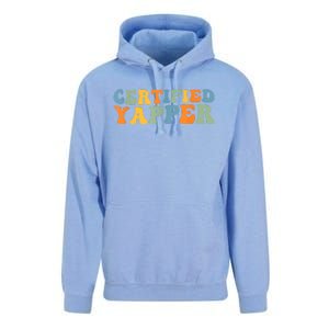 Groovy Professional Yapper Funny Joke For Certified Yapper Unisex Surf Hoodie