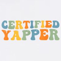 Groovy Professional Yapper Funny Joke For Certified Yapper Garment-Dyed Sweatshirt
